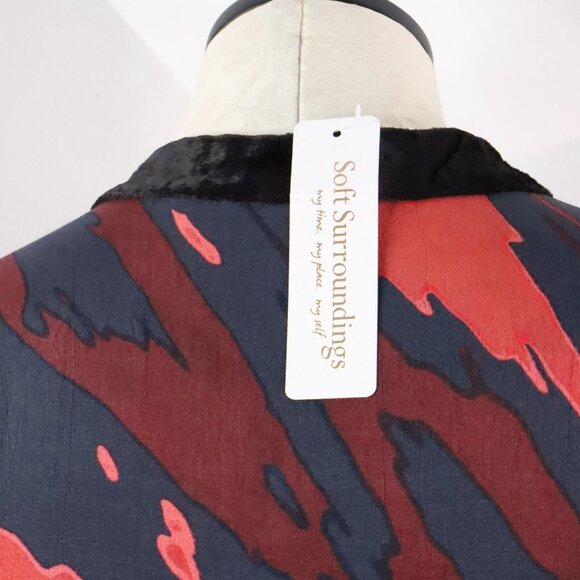 New Soft Surroundings Women's 6 Epiphany Mauve Cheetah Boho Kaftan Maxi Dress - Picture 10 of 14